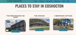 website of ChooseCoshocton.com